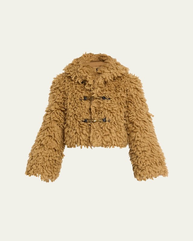 Short Shearling Fringe Jacket